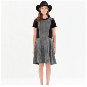 MADEWELL Textured Tribune Dress Charcoal size 6